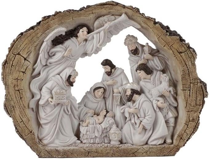 Regency International Weihnachts-Krippen-Wasserkugel – Drehend, Mit Beleuchtung, Batterie- Oder USB-betrieben