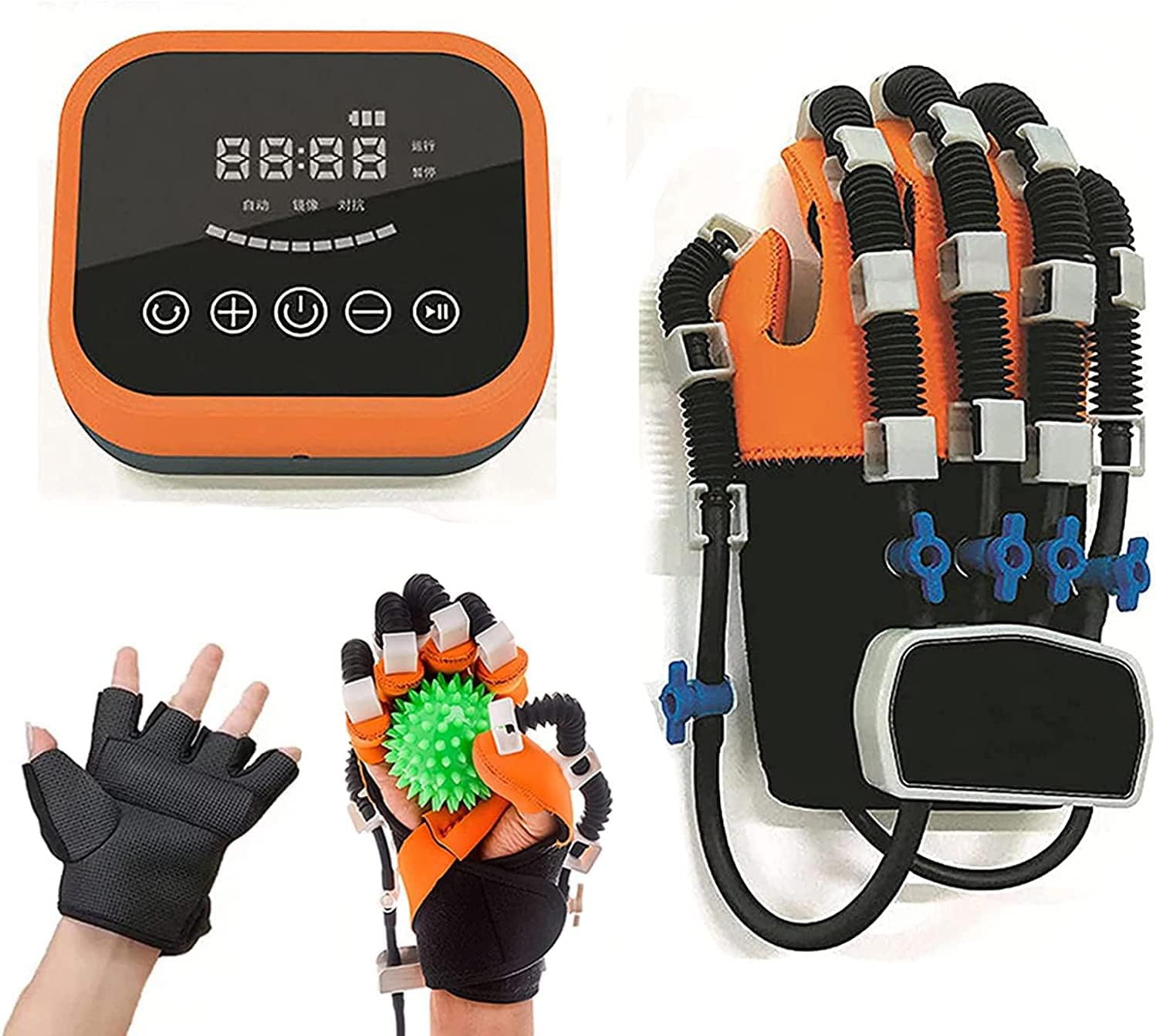 CWYSJFinger Training Rehabilitation Robot Gloves Stroke Hand Splint Finger Orthosis Functional Hand Splint for Long-Term Relief (Right,Medium)