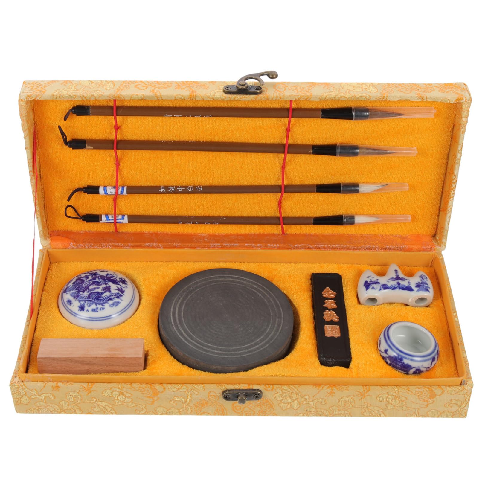 ERINGOGO 1Set Calligraphy Brush and Present Box Portable Writing Brush for Students for Practice and Art Durable Materials Great Present for Calligraphy Enthusiasts