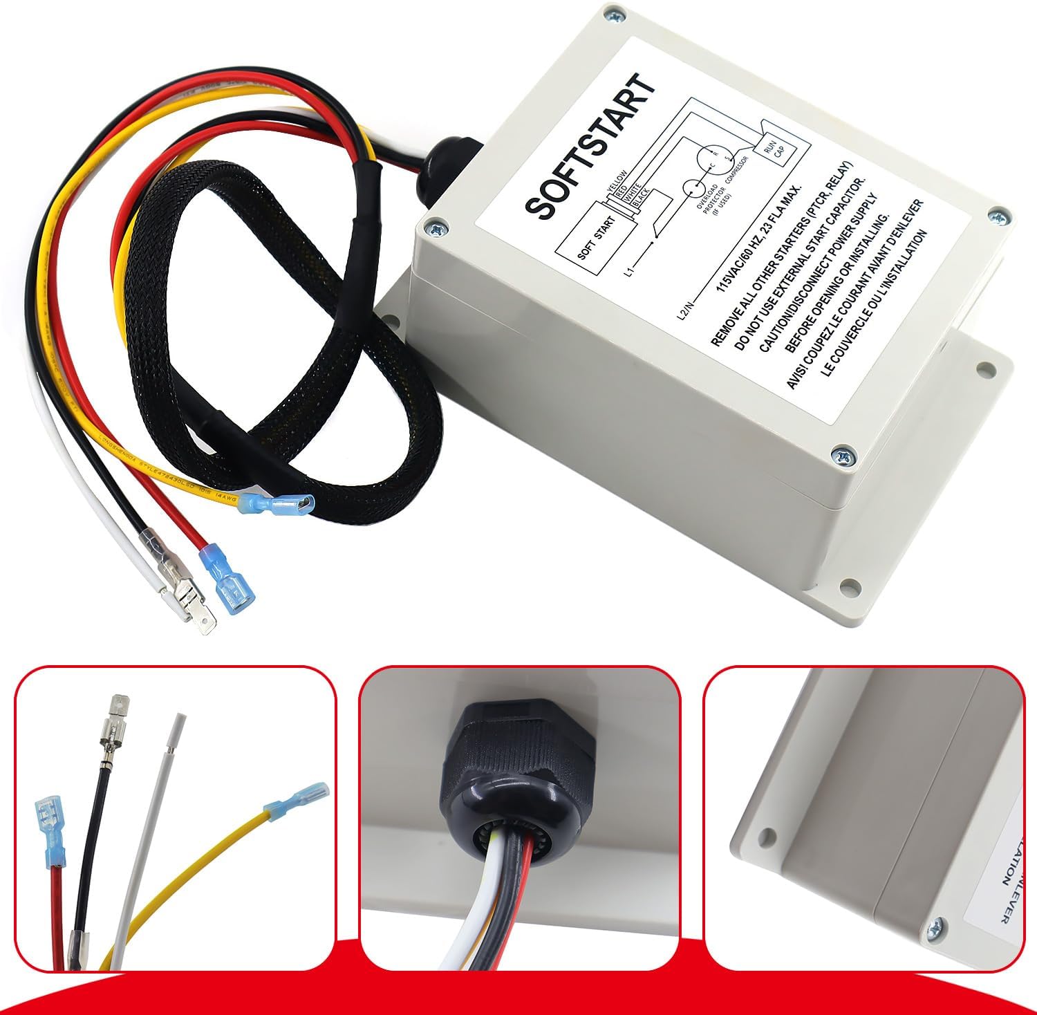 Soft Start for RV Air Conditioning Auxiliary Starter, 1497-3601 RV A/C Smart Control Kit Compatible with Coleman 450XX/ 452XX/ 470XX/ 472XX/ 480XX/ 482XX Series Air Conditioners