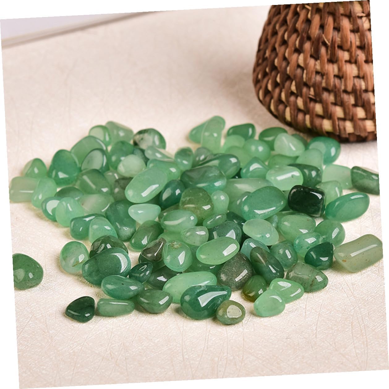 Natural Dendritic Jadeite Gravel 7-9mm 2lb Aquarium Rocks Terrarium Decor Bulk Fish Tank Supplies