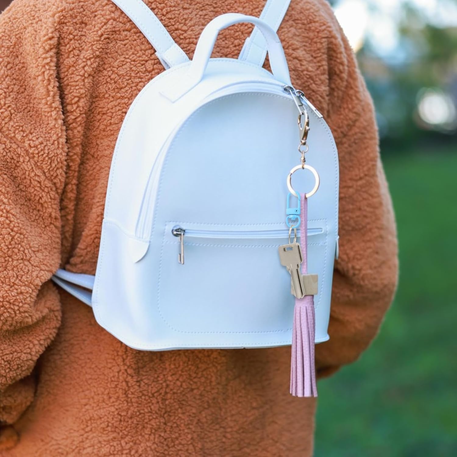 24 PCS Metal Lobster Claw Clasps Swivel Lanyards, Colorful Heavy Duty Keys Chain Hooks, Lobster Claw Clasps with Key Rings Snap Hooks Strap for Key Chains Art Crafts DIY Accessories - 12 Colors - Image 4