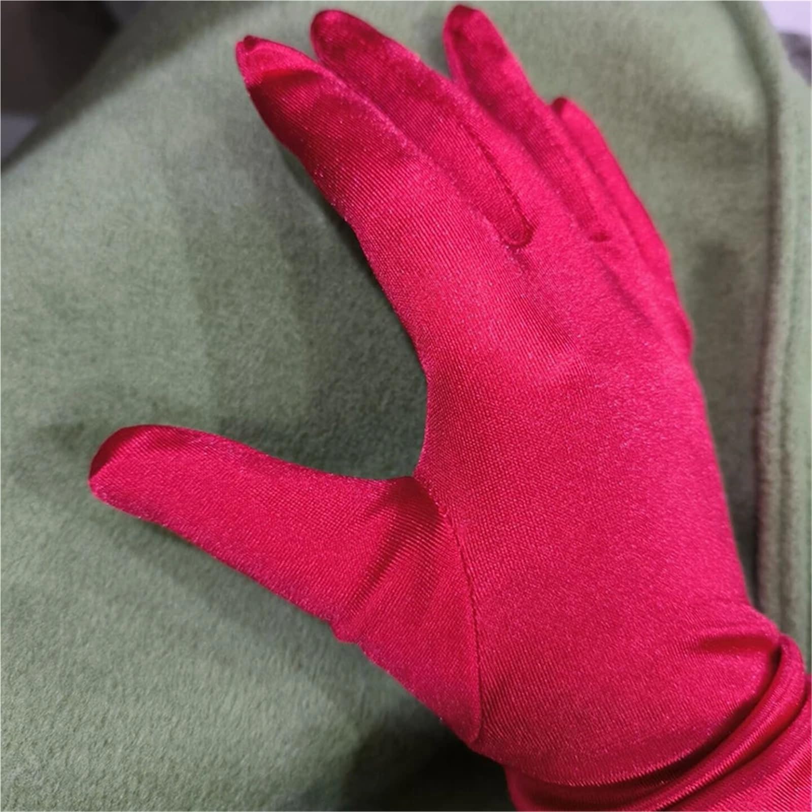 2 paia di guanti raso allungati da donna, for matrimonio, sera, etichetta, lunghi, accessori for abbigliamento Per Feste E Balli