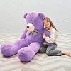 Special Gift for Lover - 140 Cm Giant SIZE Cute Plush Big Bear with Bow Tie - Special Price Lilac