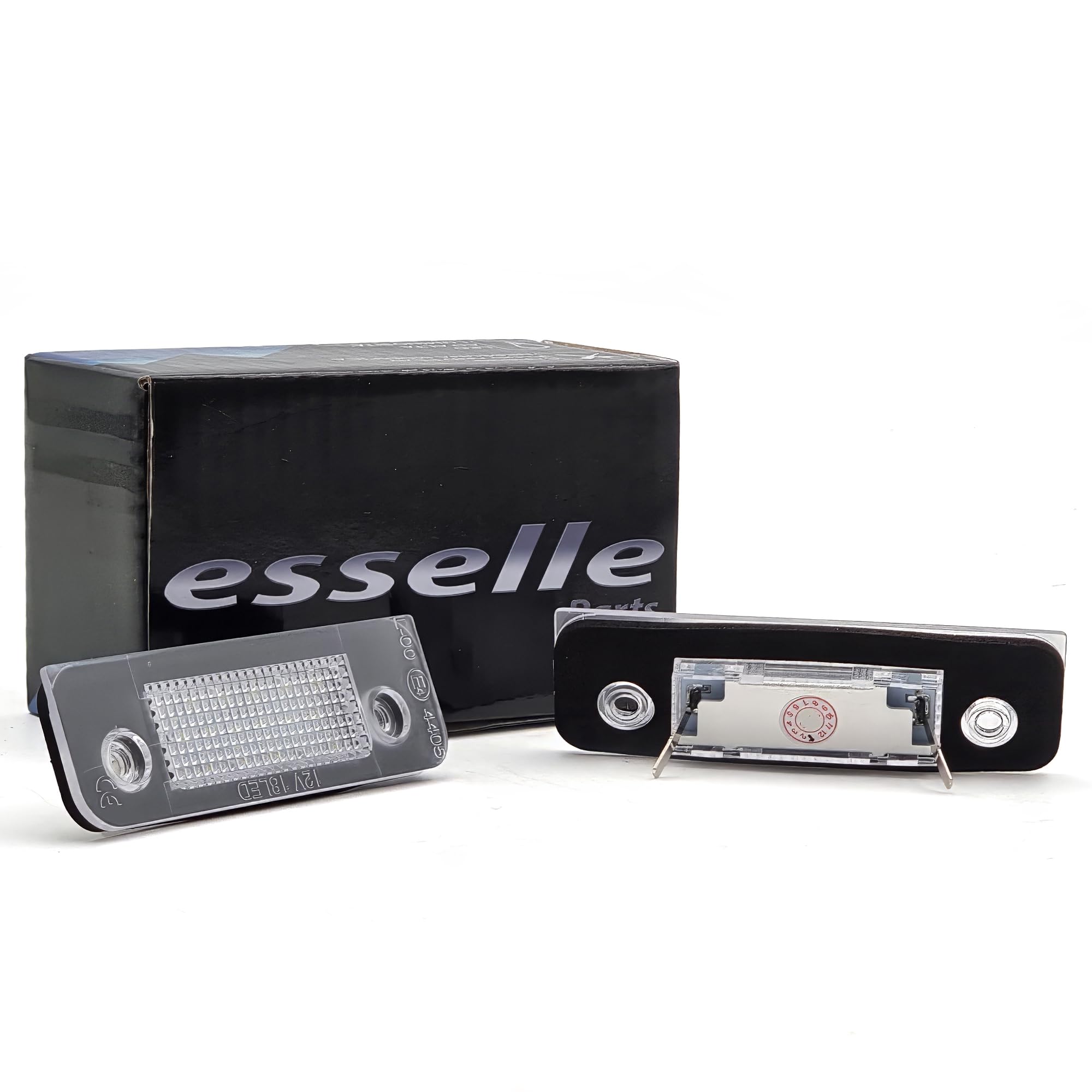 Placchette Luci Targa LED Compatibili con Ford Fiesta MK5, Fusion, Mondeo MK2 18 SMD CANBUS 6000K Bianco Ghiaccio Plug & Play
