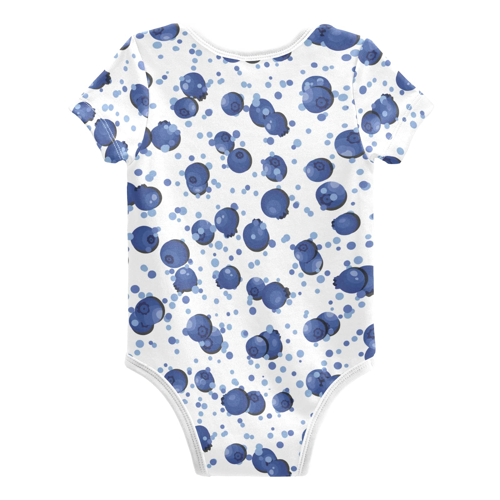 vvfelixl Baby Girls' Bodysuits Blueberry Short Sleeve Cotton Baby Clothes For Girls 0-3 Months