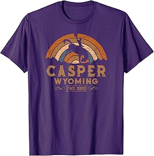 Casper Wyoming WY Retro Style Rodeo Cowboy T-Shirt