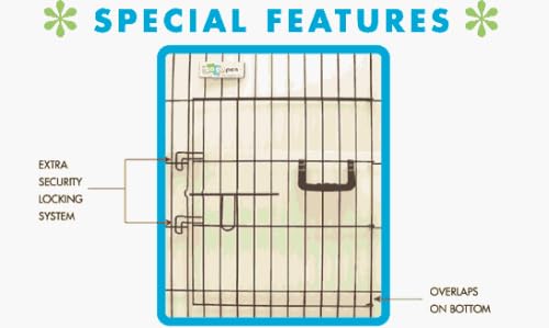 48" H x 24" 8 Panel GoGo Silver Zinc Exercise Pen w/Door