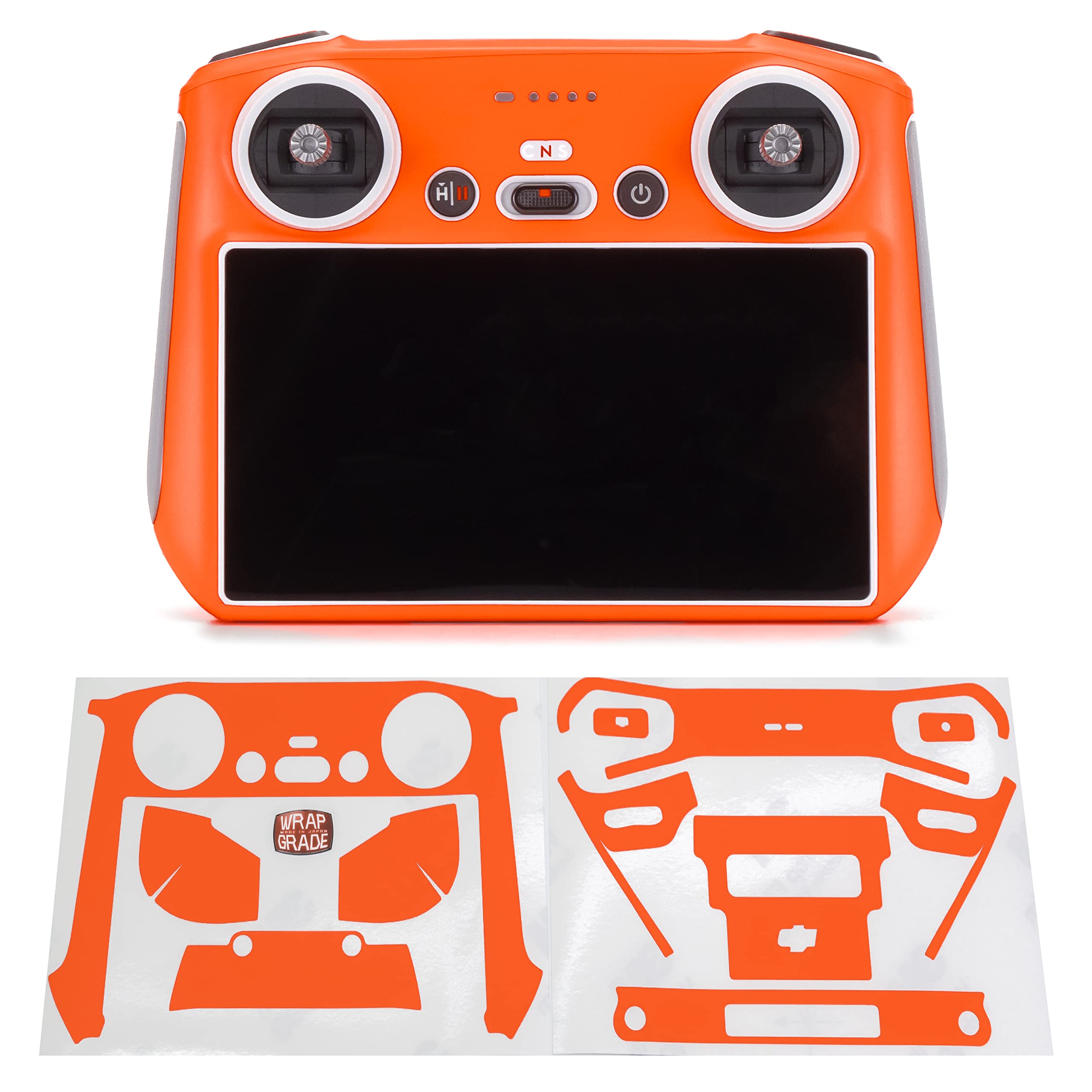 WRAPGRADE Skin Stickers compatible with DJI RC (NEON ORANGE)