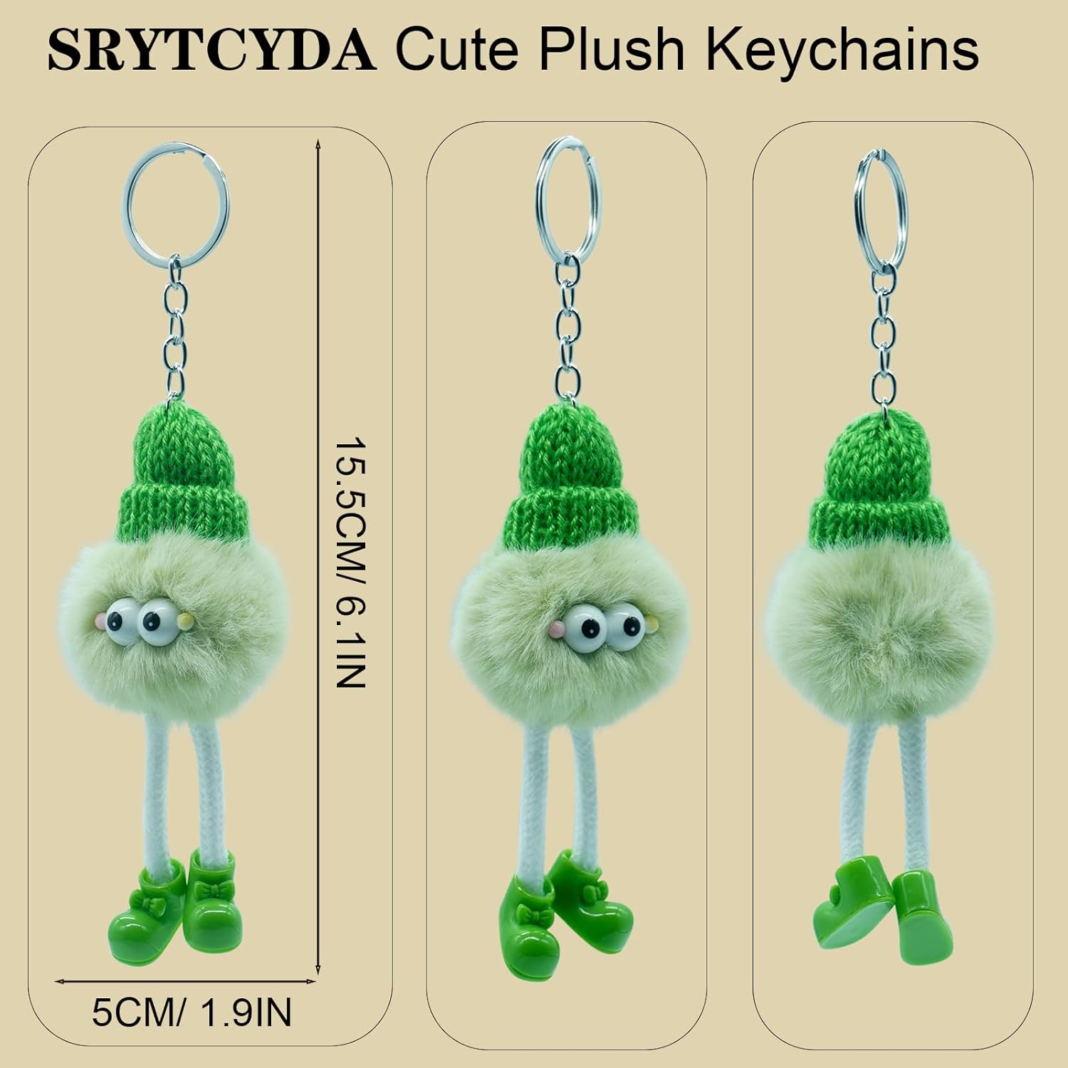 Cute Plush Keychains for Women, Plush Keychains for Backpacks Decorative Birthday Gifts, Party Rewards, Meet Gifts - Image 2