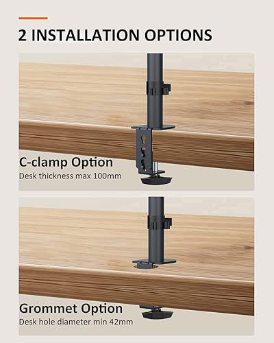Miniatura 2 de Suptek Soporte para monitor único, brazo ajustable para monitor para 1una pantalla de hasta 32 pulgadas (MD9401)