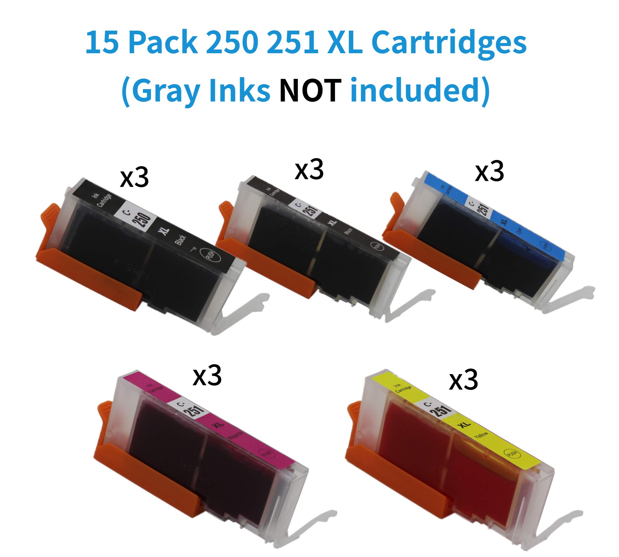 Compatibile, Multipack Cartrucce Ricaricabili Pgi250 Cli251 Per - Foto 9