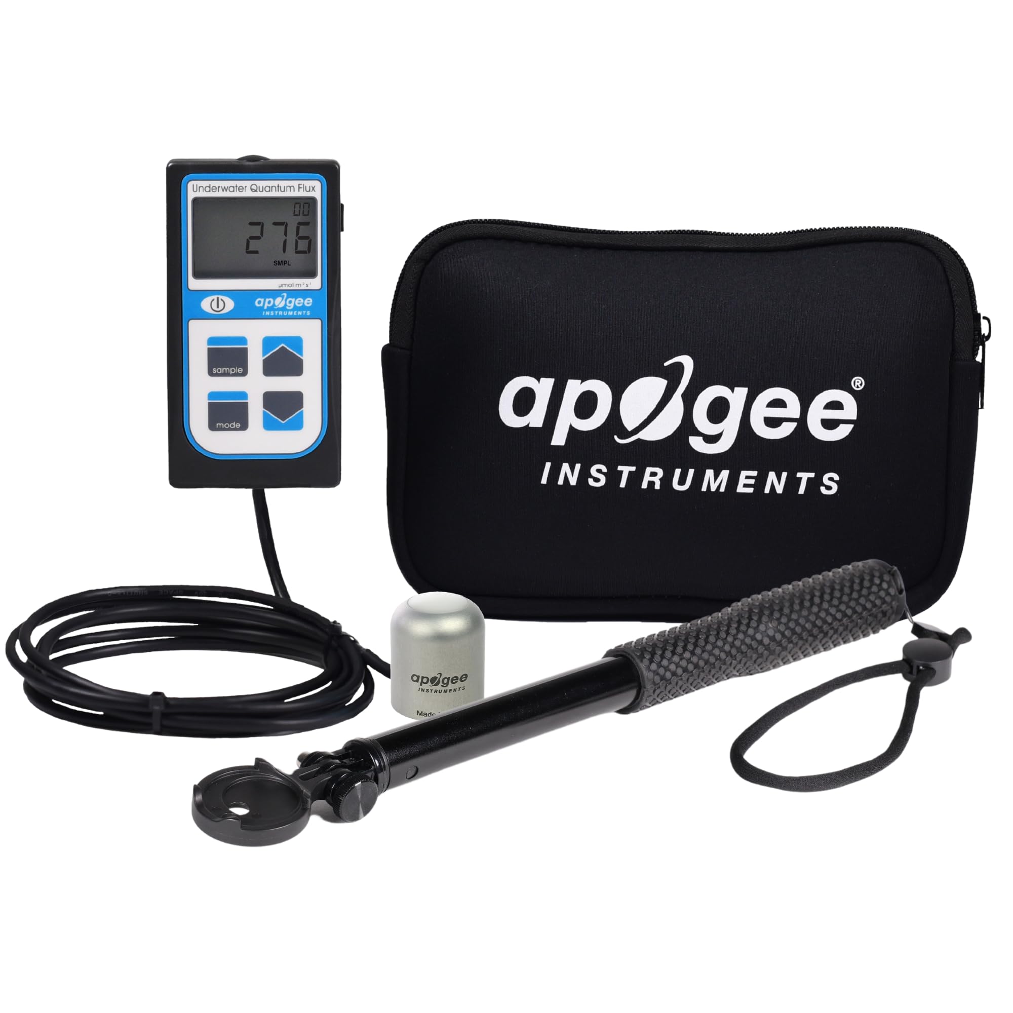 Apogee Instruments MQ-650/AM-330 Bundle - Underwater/Reef Tank ePAR Quantum Meter Bundled with AM-330 Telescoping, Submersible Sensor Wand - Includes