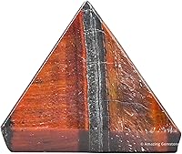 Vista 39 de Cristales curativos de pirámide de labradorita de Amazing Gemstone - Figurina de gran pirámide de 1" de piedra natural para meditación, Reiki