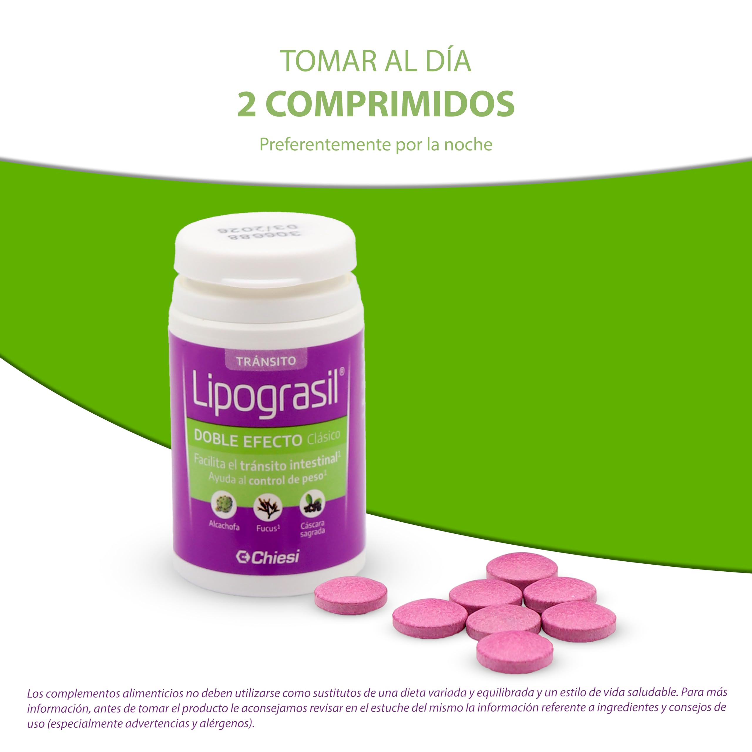 LIPOGRASIL Clásico Doble Efecto - Ingredientes de Origen natural - 50 Comprimidos