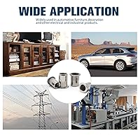 Vista 14 de 100PCS -Rivet Nuts, M6 Carbon Steel Metric Rivet Nut Assortment Kit, Flat Head Threaded Insert Nutserts Assort,for Automotive Furniture Decoration