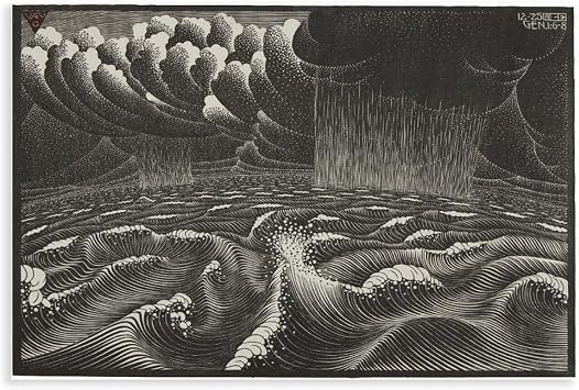 CFIOZYOS M. C. Escher second Day of Creation Canvas Poster Bedroom Decor Print Sports Landscape Office Room Decor Gift Unframe 20x30inch50x75cm