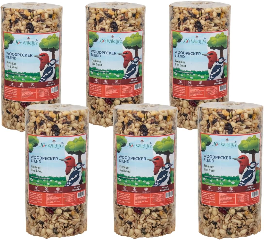 JCs Wildlife Premium Bird Seed Small Cylinder (Woodpecker Blend)