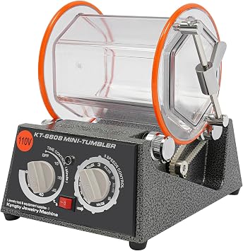 Jewelry Polisher Tumbler 3KG Electric Polisher Jewelry Rotary Finisher Machine with Timer 5 Speeds Control Jewelry Surface Polisher Cleaner Polishing Beads