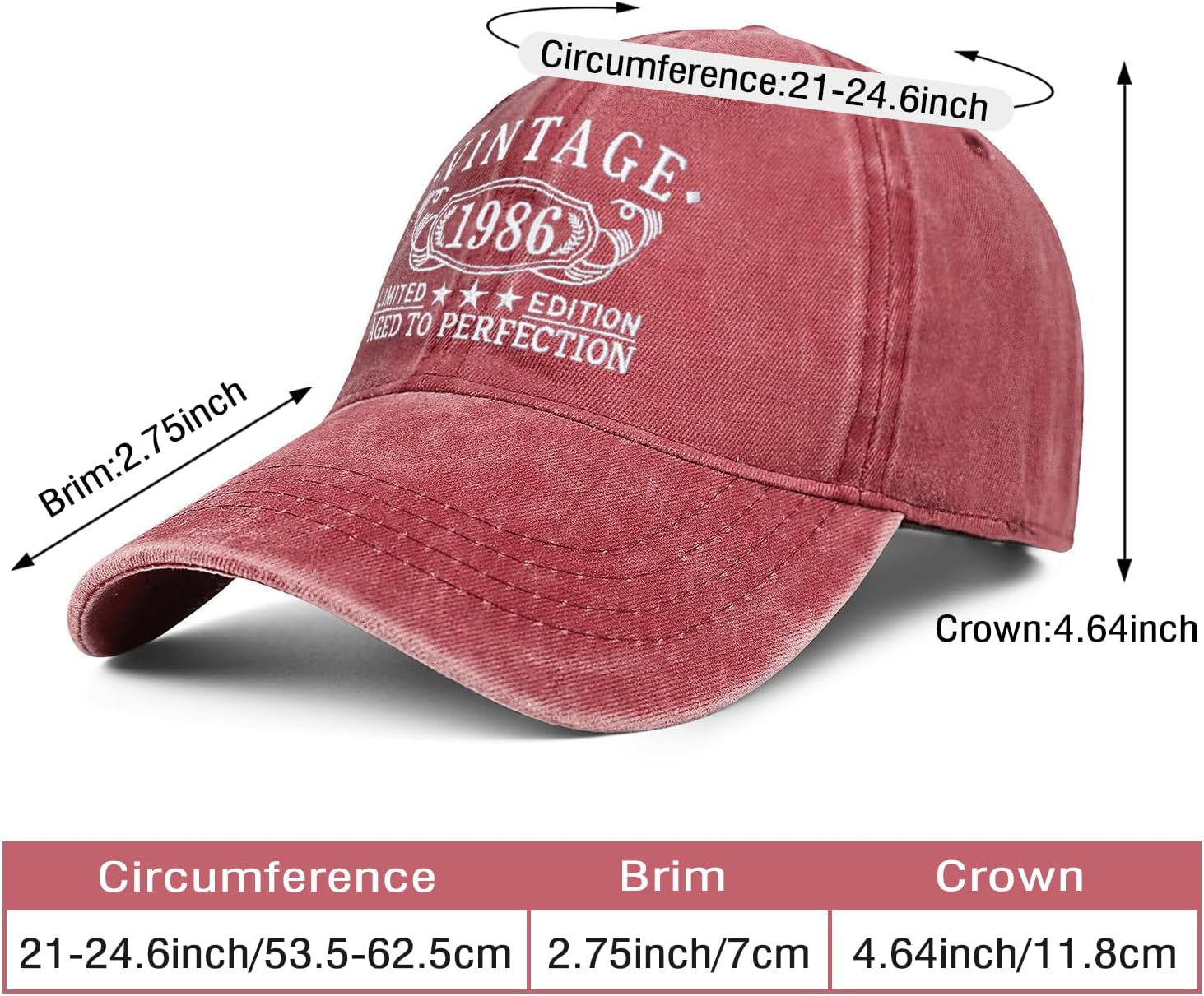 Birthday Gifts for Men Women, Personalized 18th/21st/25th/30th/40th/50th ...90th Birthday Ideas Gift, Vintage Baseball Hat - Image 6