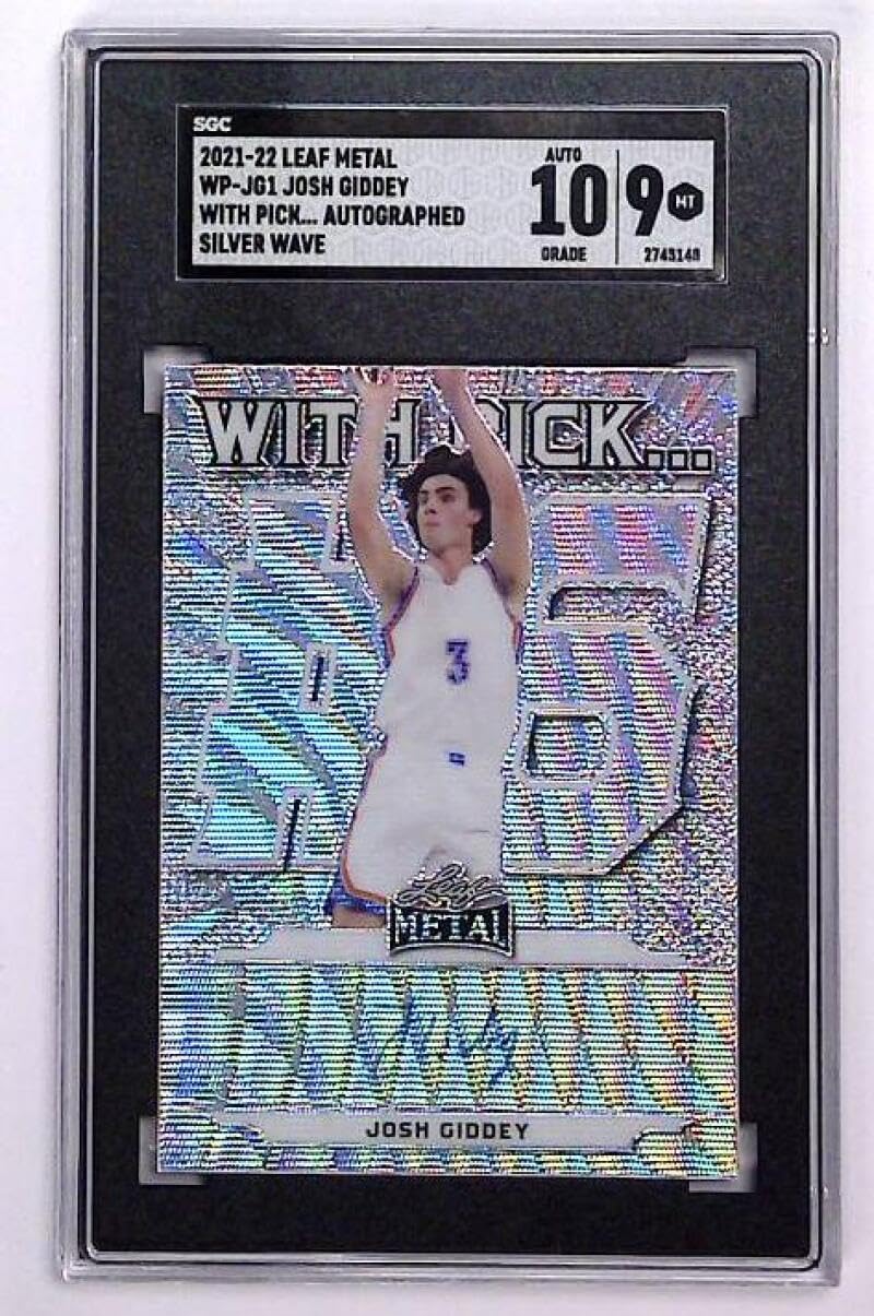 2021-22 Leaf Metal WP-JG1 Josh Giddey RC Rookie AUTO Graded SGC 9 (MINT) Basketball Trading Card Chicago Bulls