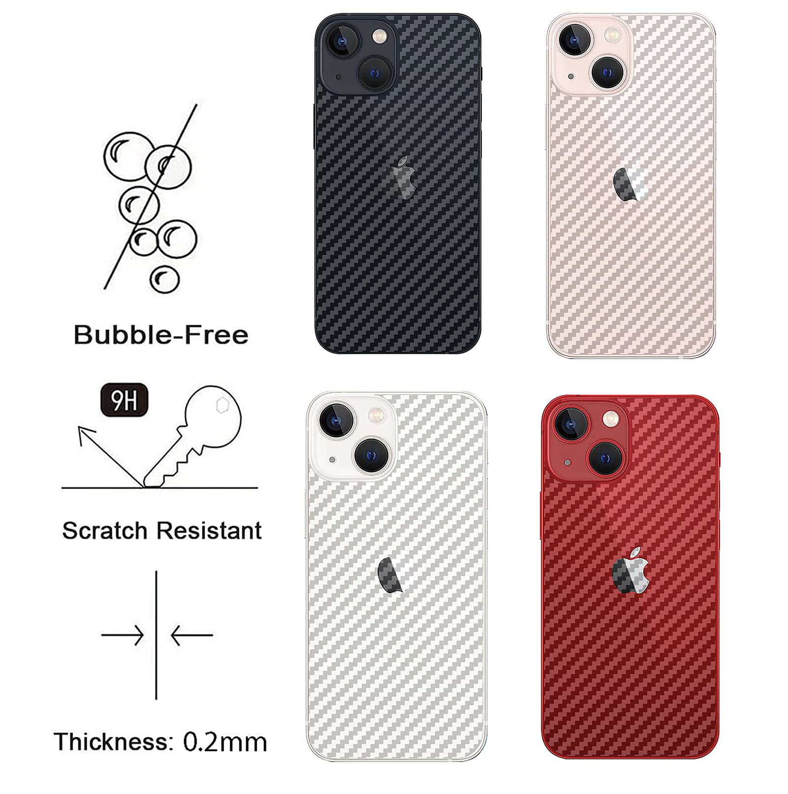 GIOPUEY Film Protection Arriere Compatible Avec IPad Pro 13 2024, [4 Pièces] 0.1mm Ultra-Mince Pet Doux Back Flim [Antidérapant] [Anti Empreintes Digitales