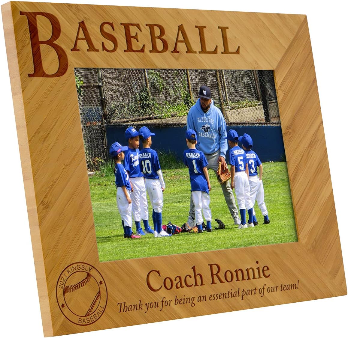 Coach Sports Themed Picture Frames - Include your Personal Text and 5 x 7" Photo (Track and Field)
