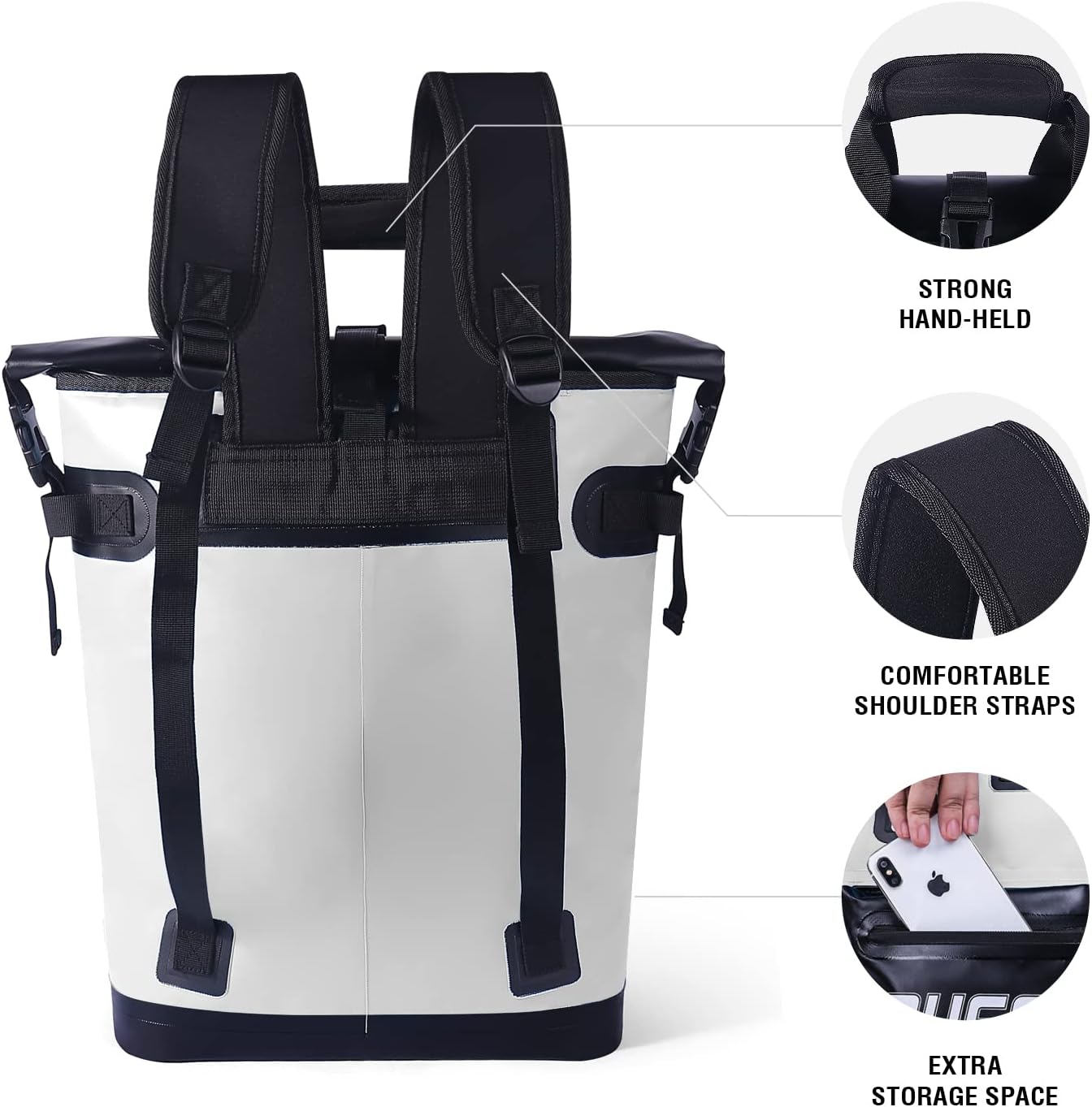 Buffalo Gear Cooler Backpack18L,30L Leakproof Camping Backpack Cooler Insulated Cooler for Picnic Beach Hiking Park Fishing