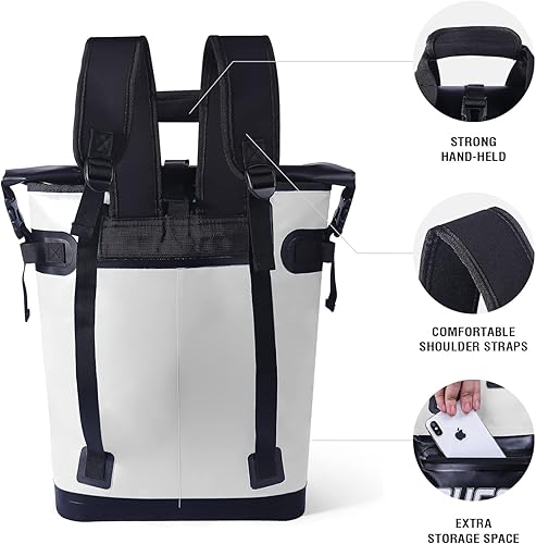 Miniatura 4 de Buffalo Gear Mochila enfriadora de 18 L, 30 L, a prueba de fugas, para camping, enfriador, enfriador, para picnic, playa, senderismo, parque, pesca