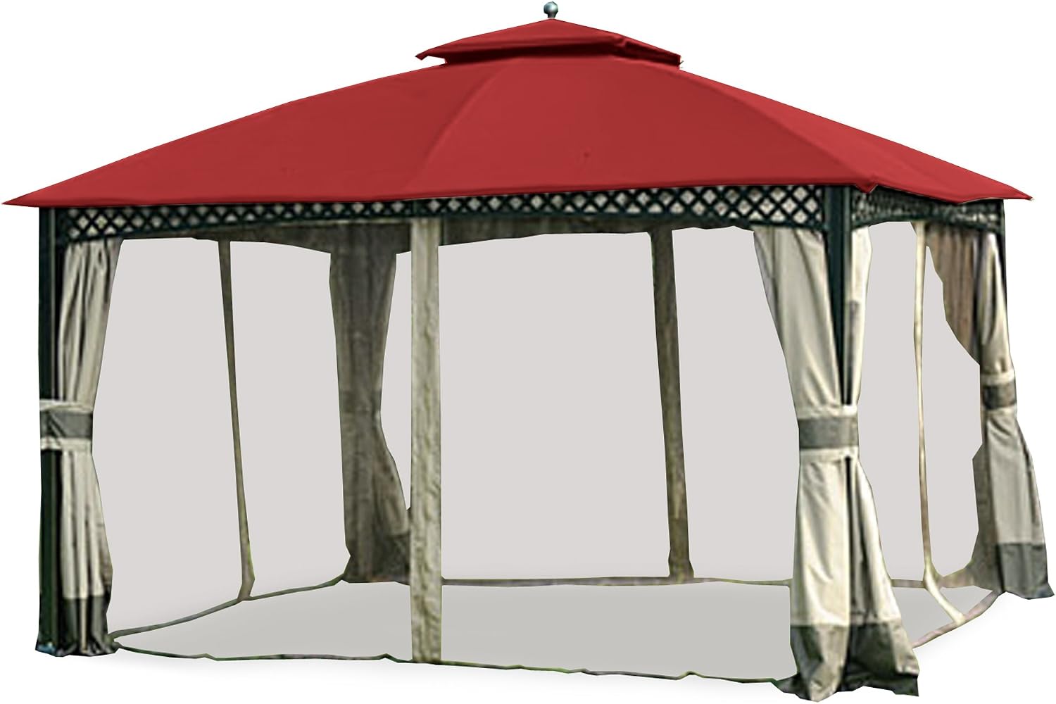 Garden Winds Replacement Canopy for The Windsor Gazebo - Riplock 350 - Cinnabar