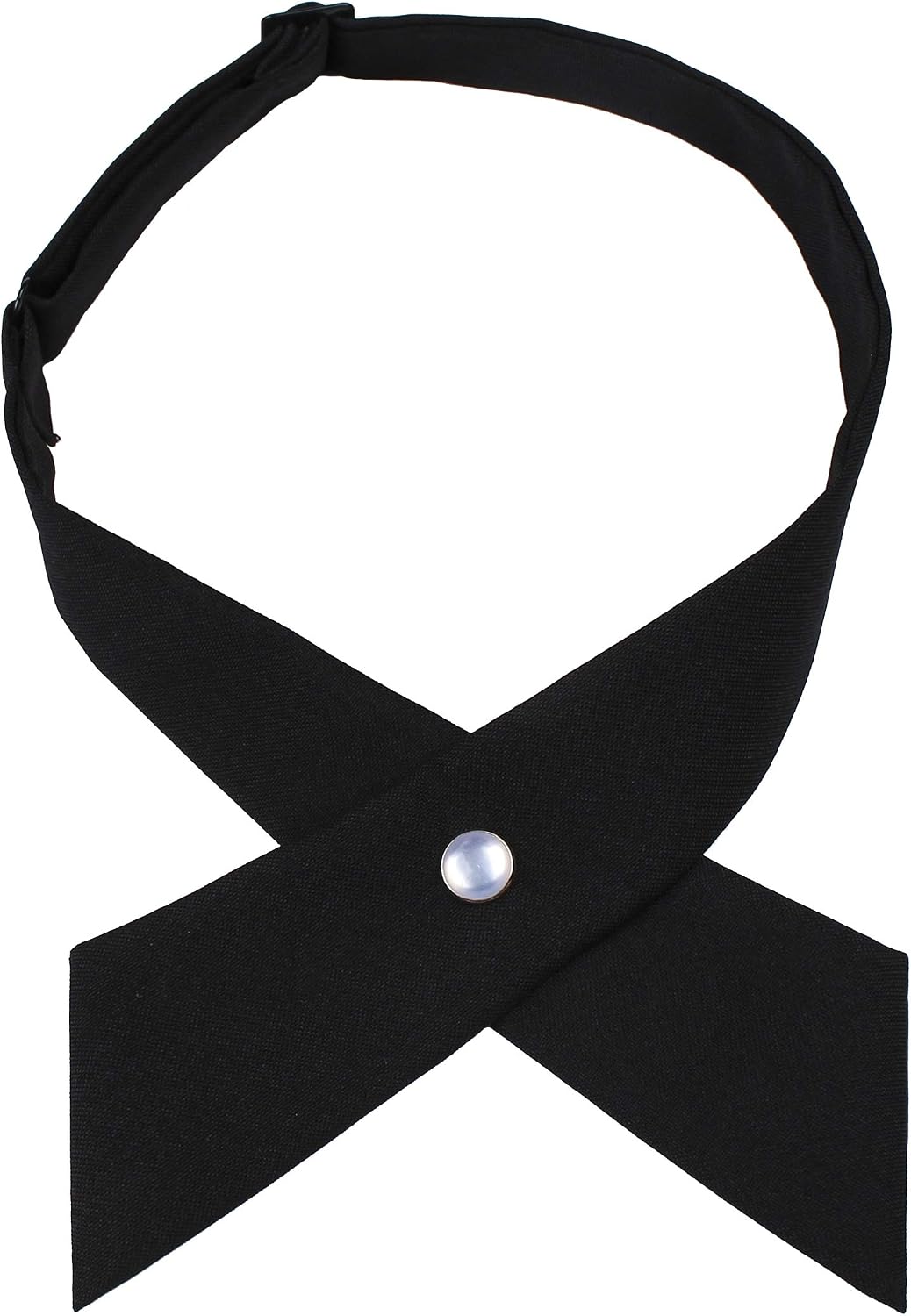 LEVAO Solid Color Criss-Cross Tie, Girls' School Uniform Cross Adjustable Bowtie
