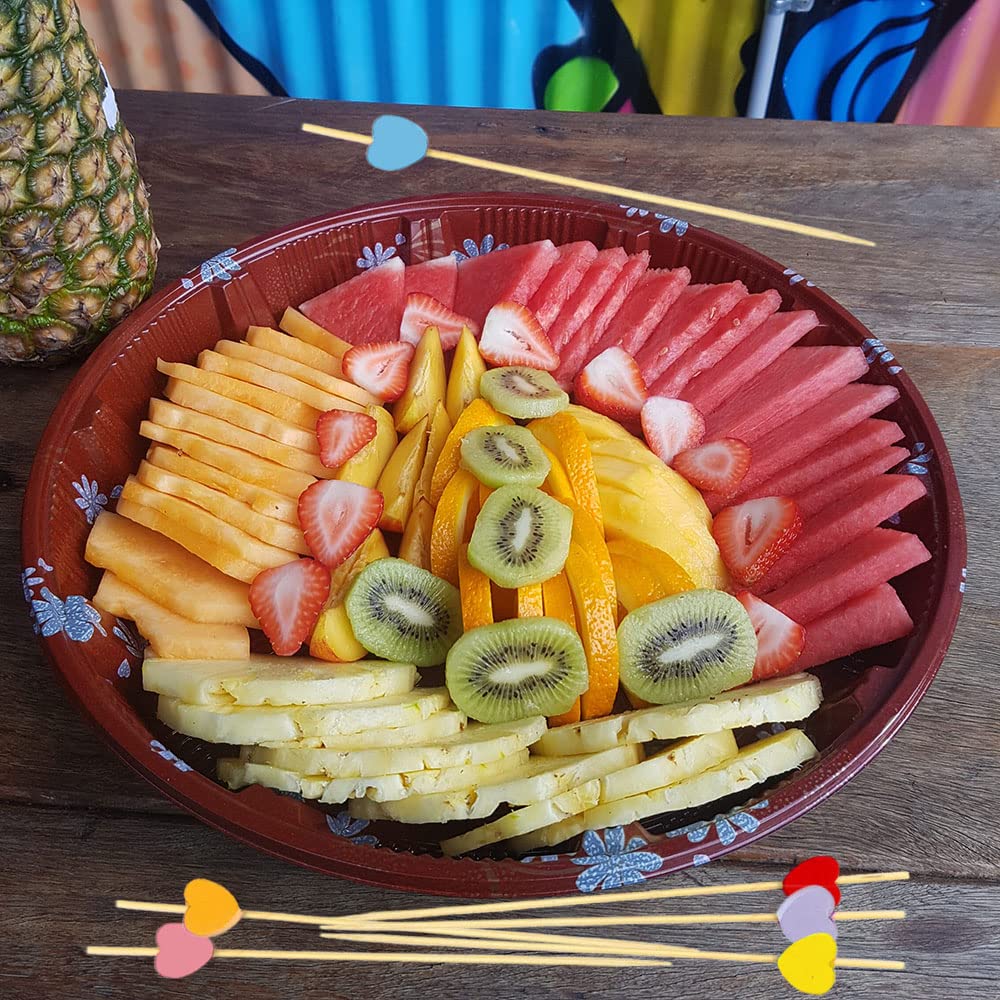 100 Pics à Cocktail En Bois En Forme De Cœur - Déco Fête Et Anniversaire