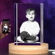 3D Crystal Photo,Christmas Customized Gifts for Women, Her, Wife, Men, Mom, Great Xmas Personalized Gift With Your Own Photo, Custom 3D Picture Rectangle, Couples Gifts