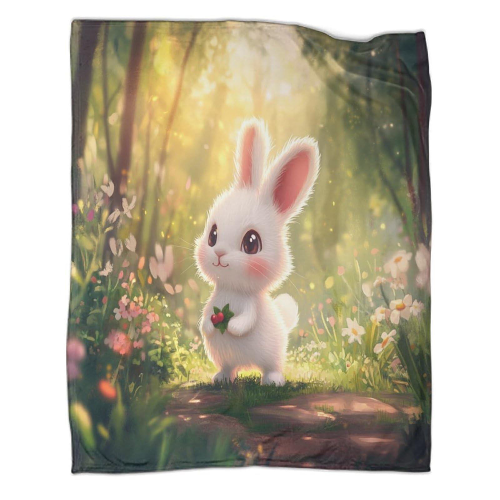 Couverture Canapé Lapin Flanelle Anti-Froid | Plaid Ultra Doux Chaud 180x200cm