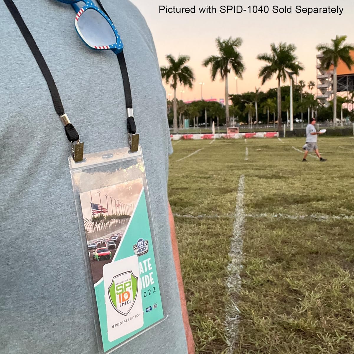 Bulk 100 Pack - Face Mask Lanyards - Comfortable Neck Straps for Badge Holders - Twist Free 2 Hook Design (1 on Each End) for Special Event Badges, Credentials and Ticket Holders (Black)