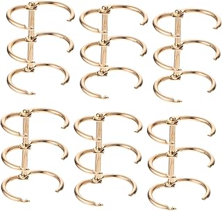 EXQUIMEUBLE 6 Peças Anel Pasta Pasta De Folhas Soltas Fichário De Plástico Chaveiro Anéis Genéricos Anel De Metal Fichário Organizadores Fichário Anéis De Livro Círculos De Livro Anéis De