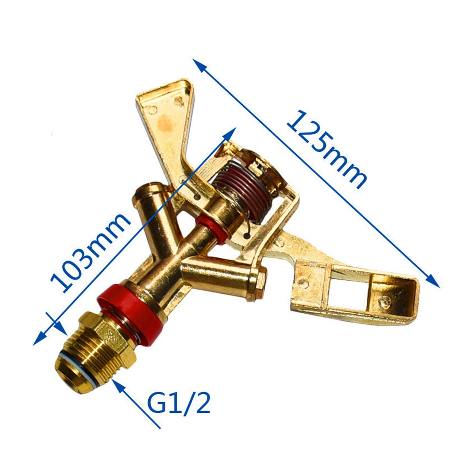 Xiaochen Annaffiatura del Giardino irrigazione del Prato in Rotante Sprinkler Garden Rocker Braccio Spruzzatore Giardino Irrigazione Giardino Prato Spruzzatore Rotante Sprinkler 1/2 Filo 5pcs