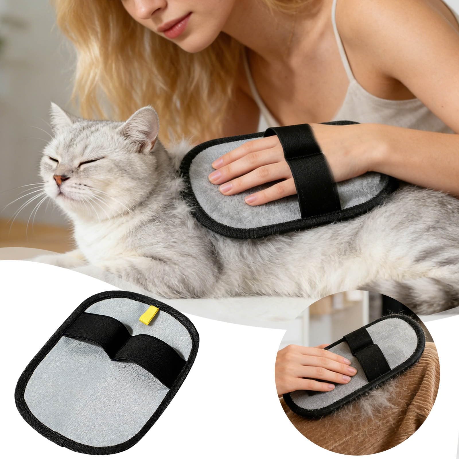 Tierhaarentferner-Handschuhe für Katzen und Hunde, wiederverwendbares elektrostatisches Bürstenwerkzeug für effiziente Tierhaarentfernung von Kleidung, Couch, Teppich und Autositzen