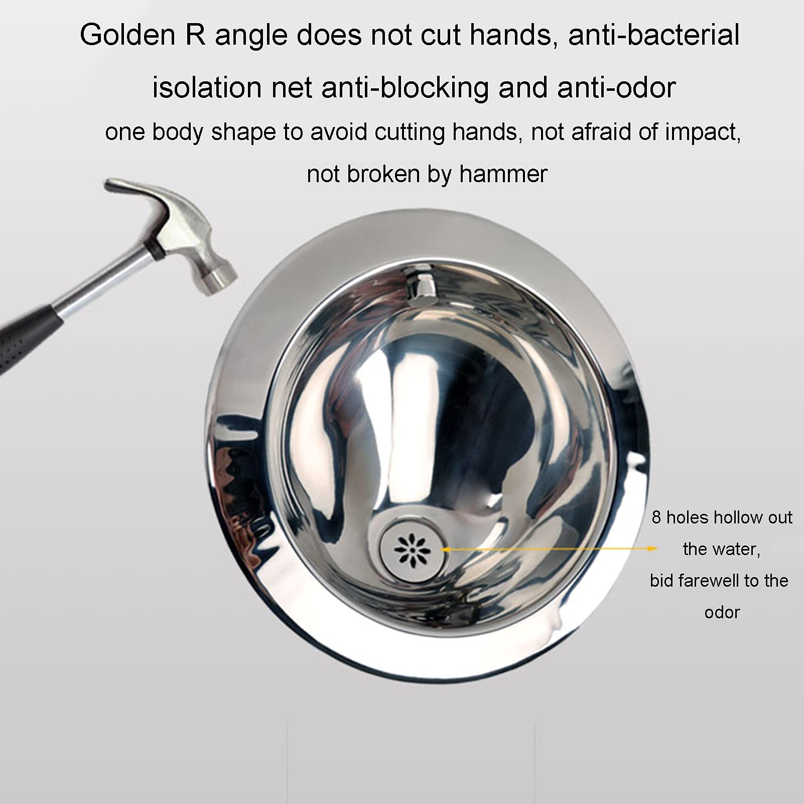 iumLeap Stainless Steel Intelligent Sensor Flushing Urinal,Wall Hung Urinal Hidden Smart Sensor Flushing Funnel Men's Urinal