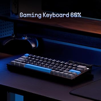 IQUNIX EZ63 Gaming Keyboard, 60% RGB Mechanical Keyboard, 64 Keys with Star Trail Magnetic Switches, Rapid Trigger, Adjustable Actuation, Double Shot PBT Keycaps, for Win/Mac Laptop PC
