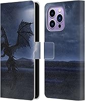 Vista 13 de Head Case Designs Officially Licensed Simone Gatterwe Alien Dungeon Dragons and Dungeons Leather Wallet Case Compatible with Apple iPhone 14 Pro Max