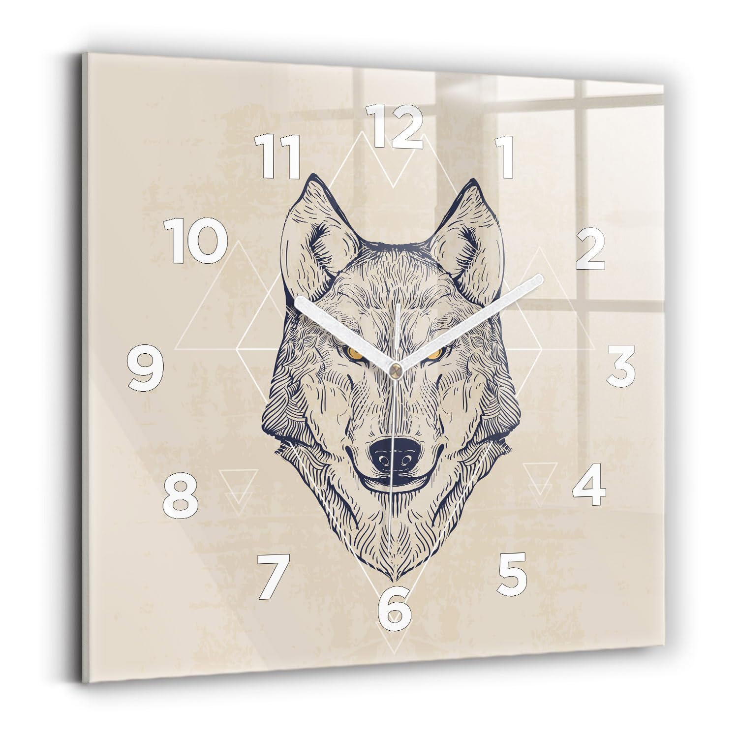 Horloge murale sans tic-tac carrée 30x30 cm pour stopper les bruits dans la chambre et le salon