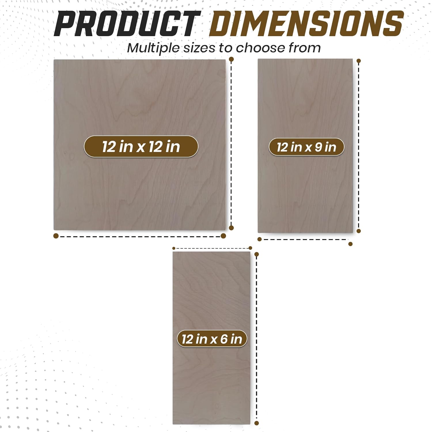 12x9-1/2 Inches Maple Plywood Sheets (Pack of 5) - Plywood Cut to Size for Laser Cutting & Engraving, Drawing & Drawer Bottom Replacement Board