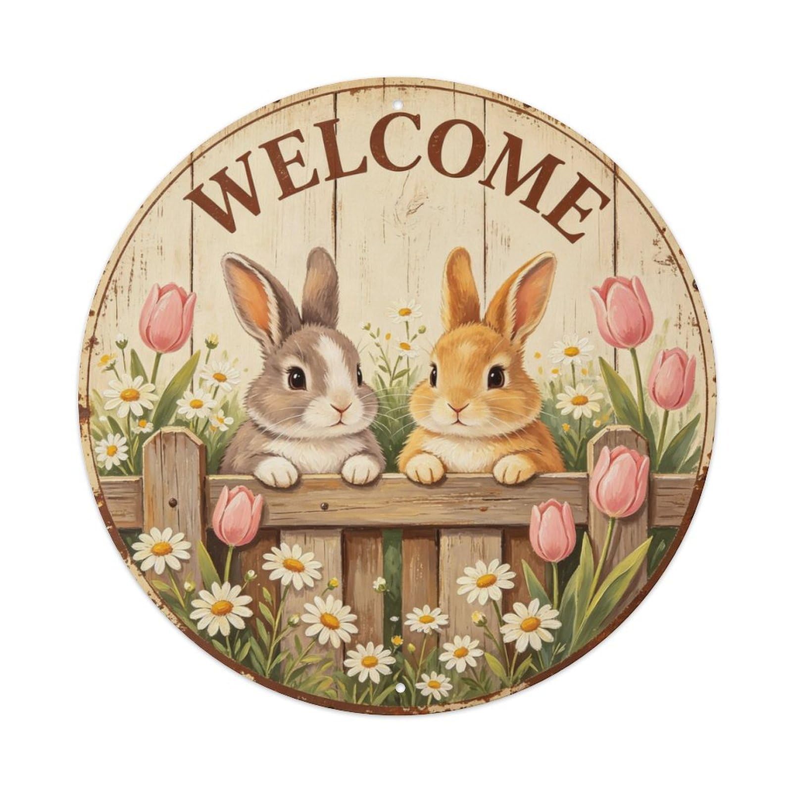 WELCOME Metal Tin Sign Plaque