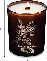 Vista 18 de Hemlock Park Vela de mecha de madera ámbar y dorada hecha a mano con cera de coco natural (estándar de 7.2 onzas, ámbar)