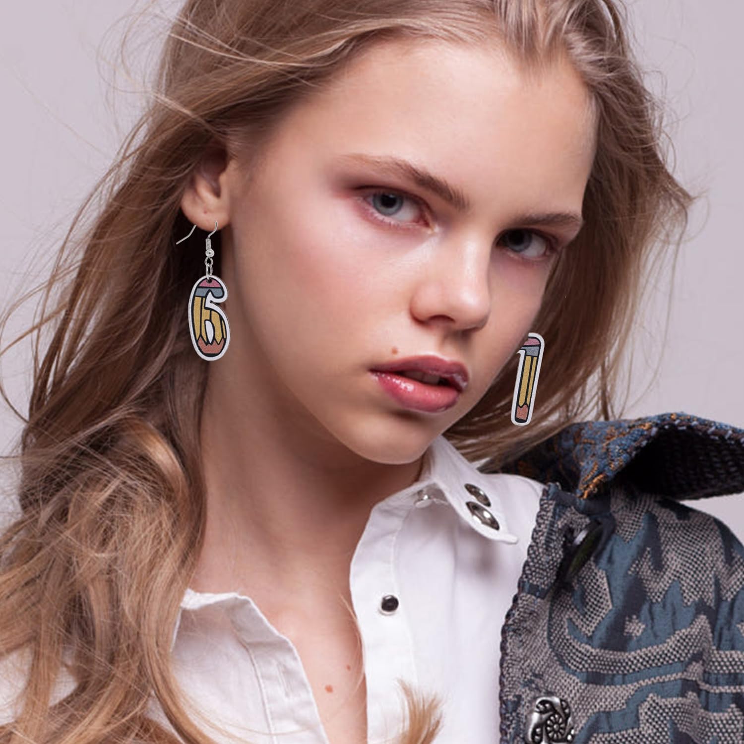 67 Six Seven Earrings Funny Six Seven 67 Earrings for Men Women Funny 67 Meme Earrings:A Birthday, Easter, Christmas Stocking Stuffer Gift for Tweens & Teens 1 Pairs - Image 2