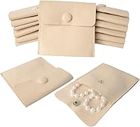 Vista 1 de Heliltd 12pcs bolsa de joyería de microfibra 3.1x3.1 in Bolsas de joyería de microfibra Bolsa de embalaje de joyería de microfibra Bolsas de regalo