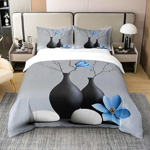 Miniatura 37 de Juego de ropa de cama tamaño King 100% algodón con notas musicales de piano y clave musical, juego de ropa de cama para niños y niñas, diseño retro