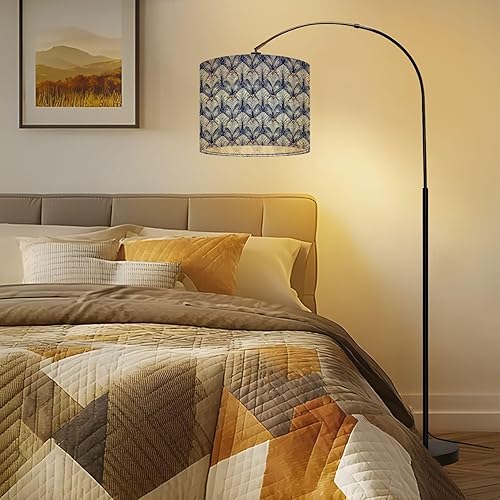 Miniatura 4 de Drum Lamp Shade Blue abstract feather abstract backgrounds for posters flyers boards Lampshades for Floor Lamps Table Lamps Pendant Light