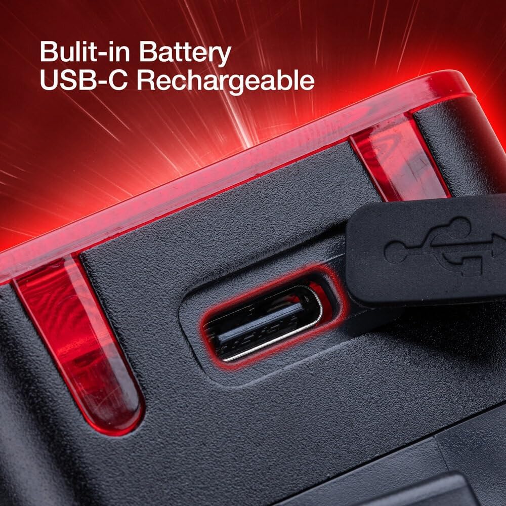 TL01 Bike Taillight 500mAh Battery 6 Light Modes Rechargeable IPX6 Waterproof Wear-Resistant Aluminum Shell Bicycle Rear Light for Night Cycling